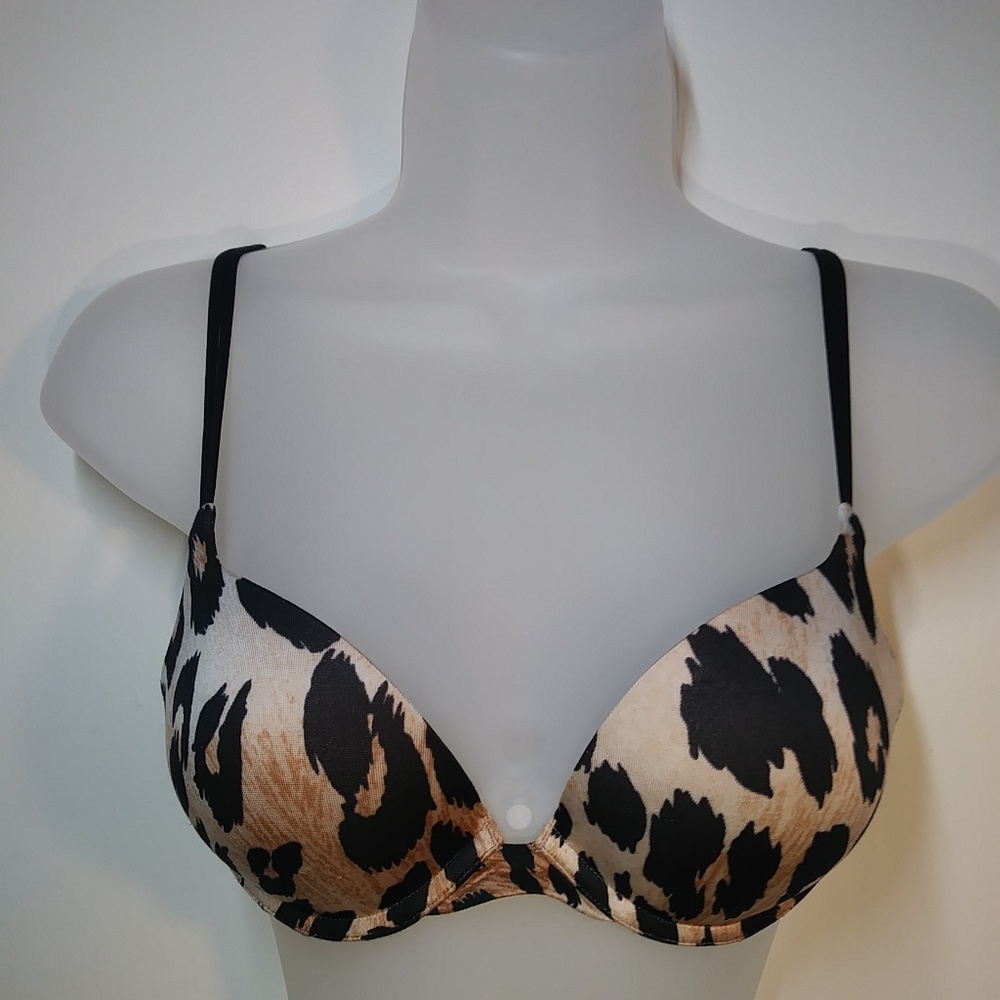 Victoria's Secret Very Sexy plunge bra leopard 34b